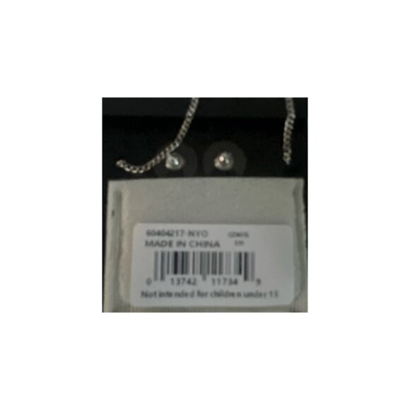 Givenchy Silver Crystal Necklace & Stud Earrings Set NWT - Picture 3 of 3